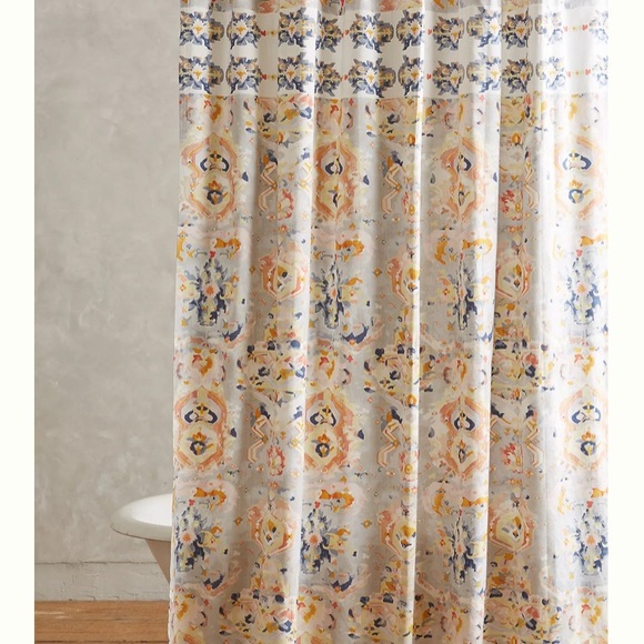 Other - Like new Anthropologie Orissa shower curtain